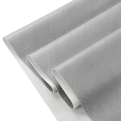 Marine Vinyl Fabric Faux Leather: Soft Vinyl Upholstery Leather 54" x 36" - color: Grey