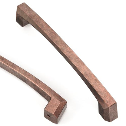 Asidrama 10 Pack 5 inch Antique Copper Kitchen Cabinet Handles - color: Antique Copper, size: 5" Hole Center(128mm)