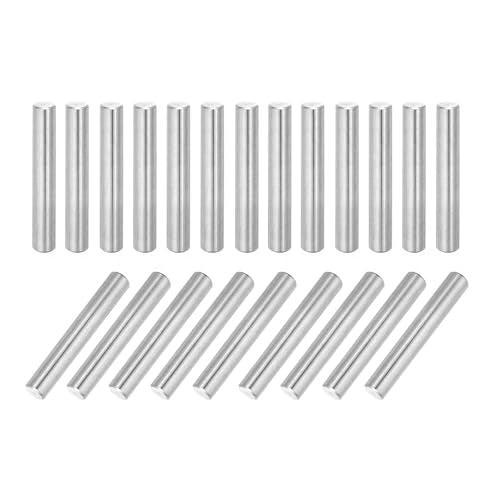 MECCANIXITY 22Pcs Dowel Pin 6mm x 40mm Shelf Support Pin 304 Stainless Steel Shelf Pegs for Shelves Cabinets Furniture Nickel Plated, Silver Tone - size: 6mm x 40mm