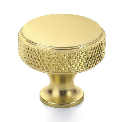 10 Pack Matte Gold Knurled Cabinet Knobs Round Drawer Pulls - color: Matte Gold