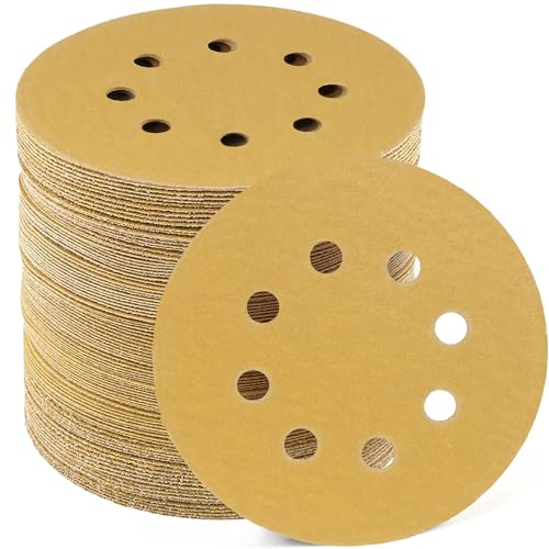LotFancy 100 PCS 180 Grit Sandpaper, 5 Inch 8 Hole Sanding Disc Aluminum Oxide, Orbital Sander Sandpaper for Stripping Paint, Sand Paper for Wood, Plastic, Rust Removal, Random Orbital Sander Pads - style: 100PCS 180 Grit