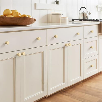 Gold Cabinet Knobs 6 Pack Round Pulls for Kitchen and Dresser - color: Gold