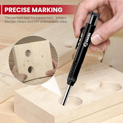 Saker Miter Saw Protractor and Saker Contour Gauge Profile Tool-Unlimited Connection Precisely Copy Irregular Shape Duplicator (2 Pieces) Deep Hole Pencil