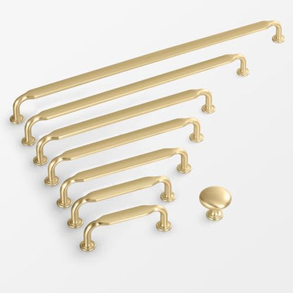 Lardmon 10 Pack Brushed Gold Round Cabinet Knobs 1.2 Inch(30.5mm) Dia. Mushroom Drawer Knobs Modern Single Hole Cabinet Pulls Solid Kitchen Knobs Cabinet Handles Kitchen Hardware for Dresser - color: Brushed Gold, size: 1.2 Inch Diameter, style: 10 Pack
