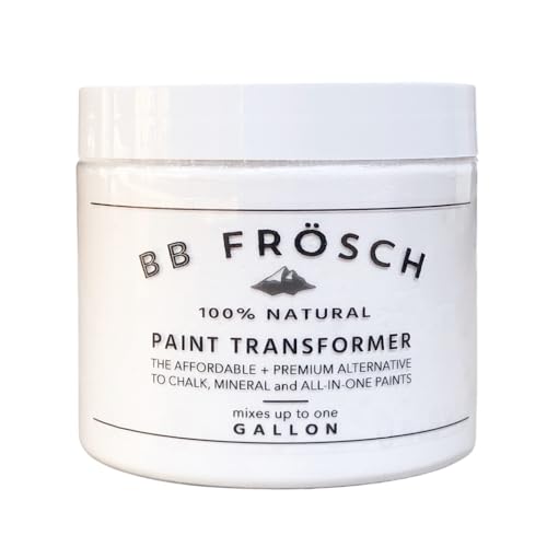 BB Frosch Paint Transformer – Chalk Mineral for Latex & Acrylic Paint, For Kitchen Bathroom Cabinet Countertop Furniture Tile Floor Wood Fabric Appliance Door Counter, No Sanding or Priming, Gallon - size: 16 Ounce (Pack of 1)