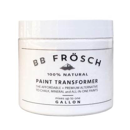 BB Frosch Paint Transformer – Chalk Mineral for Latex & Acrylic Paint, For Kitchen Bathroom Cabinet Countertop Furniture Tile Floor Wood Fabric Appliance Door Counter, No Sanding or Priming, Gallon - size: 16 Ounce (Pack of 1)