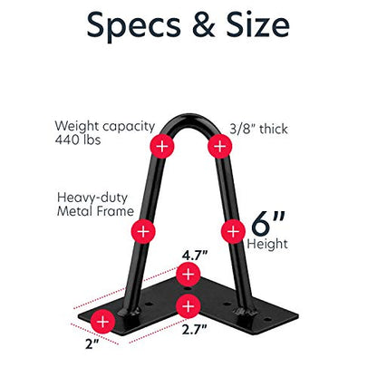 EconoHome Metal Hairpin Legs 6 inch - Modern Table & Desk Legs for DIY Projects - size: 6 Inch
