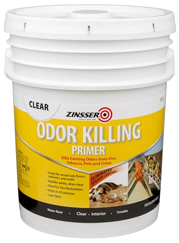 Zinsser 307649 Odor Killing Primer, 5 Gallon, Clear - size: 640 Fl Oz (Pack of 1)