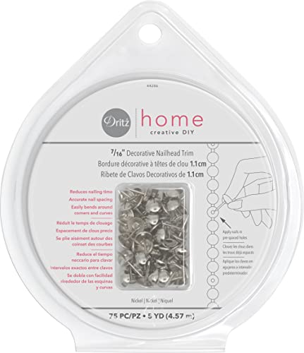 Dritz Nailhead Trim 5 Yards-Silver - color: Nickel