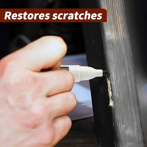 Black Furniture Repair Marker Pen, Instant Wood Floor Scratch Touch Up Tool