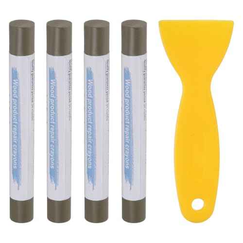 PATIKIL 4Pcs Wood Furniture Repair Markers with Scraper, Coffee Brown - color: Coffee Brown