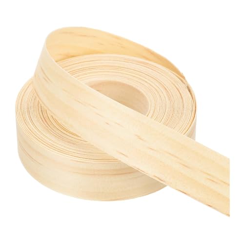 PATIKIL Pine Edge Banding, 1 Inch x 25 ft Wood Veneer Tape Pre-glued Flexible Plywood Edge Banding with Hot Melt Adhesive for Furniture Restoration - color: Pine, size: 1 Inch x 25 ft