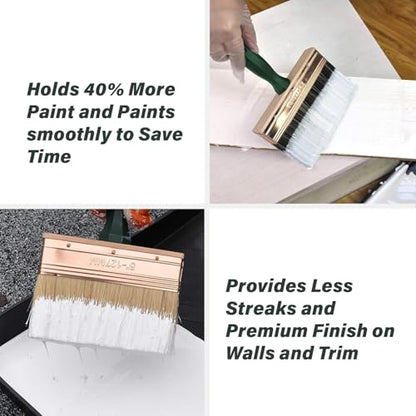 King Origin Deck Stain Brush, 8 Inch Deck Paint Brush - size: 8-Inch
