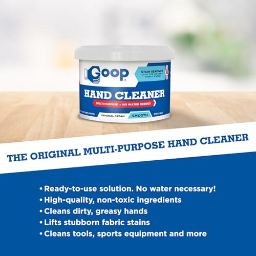 GOOP Original Multi-Purpose Waterless Hand Cleaner and Stain Remover - 14 oz Can (Pack of 4) - size: 14 Ounce (Pack of 4)