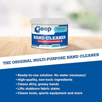 GOOP Original Multi-Purpose Waterless Hand Cleaner and Stain Remover - 14 oz Can (Pack of 4) - size: 14 Ounce (Pack of 4)