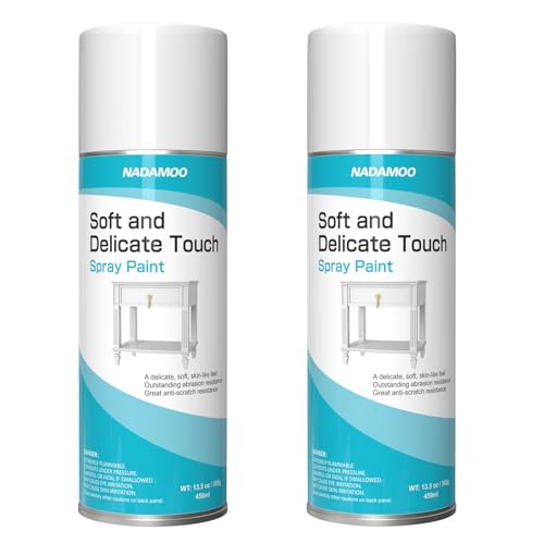 NADAMOO Soft and Delicate Touch Spray Paint for Cabinet and Furnitue，Matte White, 2 Cans - color: Matte White, size: 13.5 Ounce (Pack of 2)