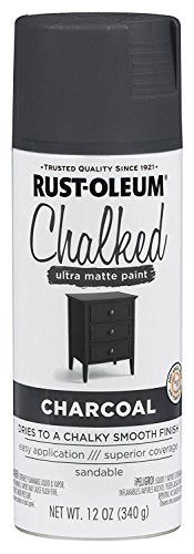 6-Pack of 12 oz Rust-Oleum Brands 302590 Matte Charcoal Chalked Matte Spray Paint