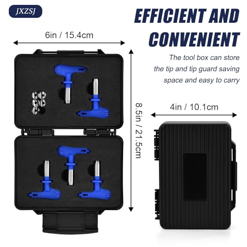 Spray Tips for Airless Sprayer,Reversible Airless Spray Tips 5 Pieces,Use Mini Boxes for Storage, Convenient to Carry(109, 213, 315, 413, 621)
