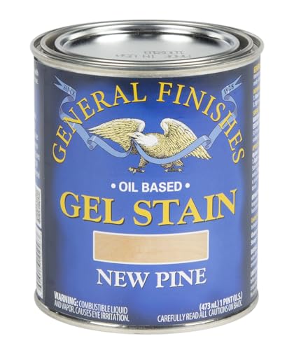 General Finishes Oil Base Gel Stain, 1 Pint, New Pine - color: New Pine, size: 1 Pint