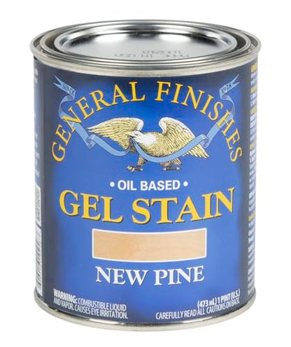 General Finishes Oil Base Gel Stain, 1 Pint, New Pine - color: New Pine, size: 1 Pint