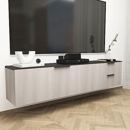 TOTIO 32x315inch Extra Wide Oak Wood Wallpaper Peel Stick Beige White Wood Grain Contact Paper Oak Textured Vinyl Wrap Air Guide Slot Design Matte Thickened Self-Adhesive Waterproof Wall Sticker - color: Ivory White, size: 32" x 315"