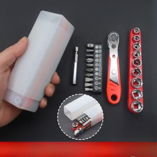 36 Tooth Ratcheting Screwdriver Set,L Shape Right Angle Screwdriver for Tight Spaces,Storage Bucket Case