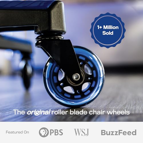 The Office Oasis Original Office Chair Wheels (As Seen On PBS), Blue - color: Blue