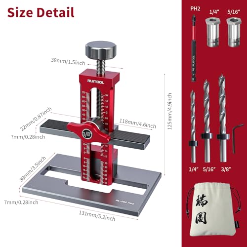 RUITOOL 3-in-1 Cabinet Door Mounting Jig for Face Frame/Frameless Cabinets