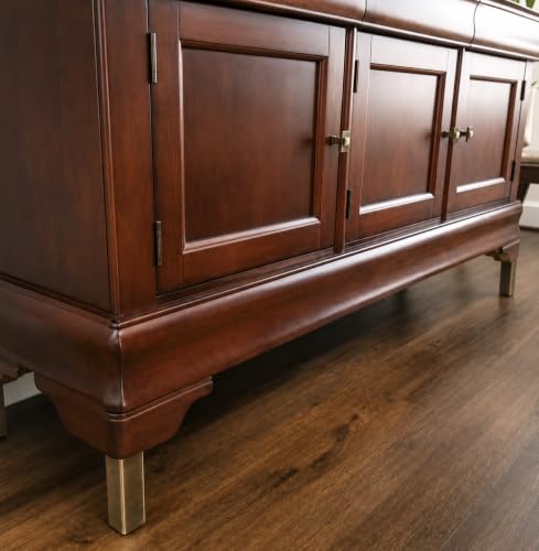 Antique Brass 5 Inch Square Metal Furniture Legs Sofa Couch Cabinet Feet Replacement Bookcase Bathroom Vanity Legs Set of 4 pc