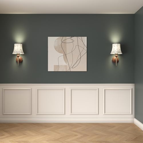 4 Set Peel and Stick Wall Molding Trim Kit, Premade Wainscoting Panels, White Pre Cut Wall Panels for Interior Wall Decor, DIY Home Decoration Picture Frame (20 x 20 Inch)