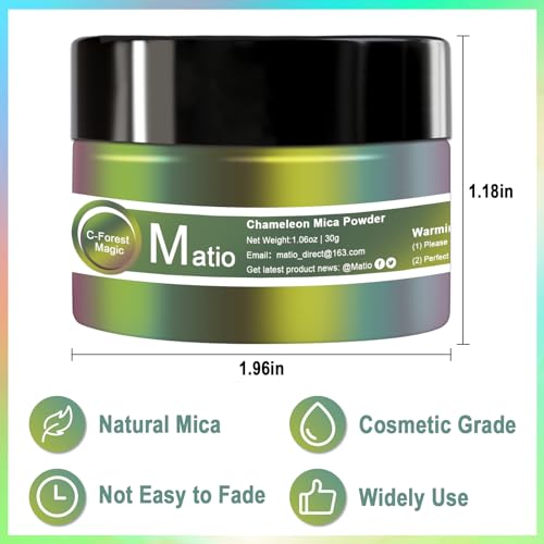 Matio Chameleon Mica Powder, 1.06oz/ 30g Sunshine Beach Chrome Powder - color: C-Sunshine Beach