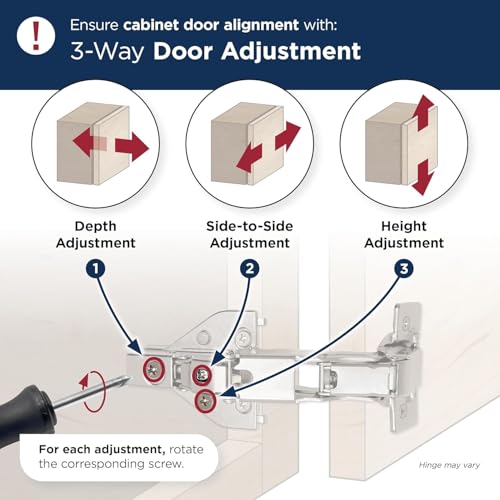Amerock 1 Pair 165 Degree Full Overlay Lazy Susan Soft-Close Cabinet Hinge - size: 165 Degree Face Frame, style: Soft-Close