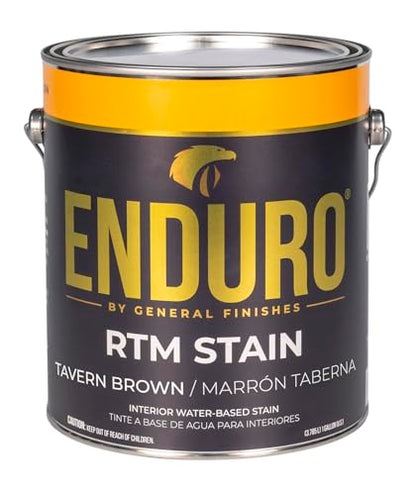 General Finishes Enduro RTM Water Based Wood Stain, 1 Gallon, Tavern Brown - color: Tavern Brown, size: 1 Gallon