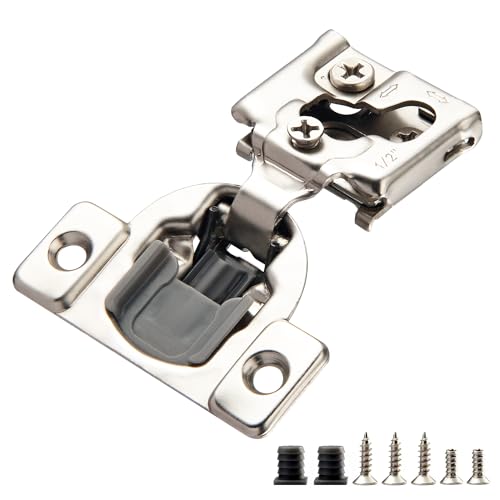 50 Pcs 1/2" Overlay Soft Close Cabinet Hinges 105° 3D Adjustable - size: 1/2”