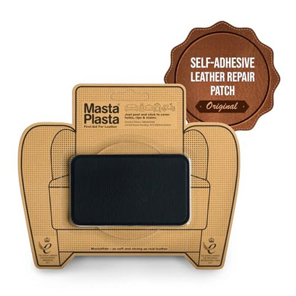 Premium Self Adhesive Leather Patch for Couch, Car Seat – Black 4in×2.4in - color: A Black Leather, size: 4in x 2.4in