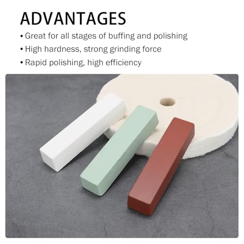 Buffing Polishing Cutting Compounds 12 Oz. Kit - Green Fine/White Medium/Red Coarse - 3 Pack - size: 12 Oz