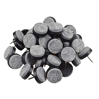 40pcs Round Heavy Duty Nail-on Felt Pad for Furniture Chair Table Leg Feet Floor Protectors Slide Smoothly (Black, Pad Diameter 28mm) - color: Black 28mm (40 Pcs)