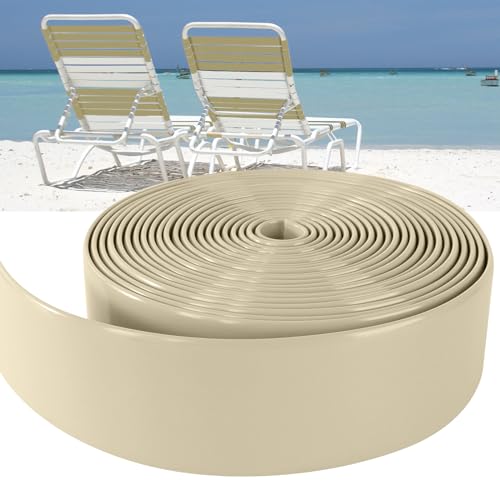LukLoy 2" Wide 50ft Long Vinyl Straps for Patio Chairs Repairs, Driftwood - color: Driftwood