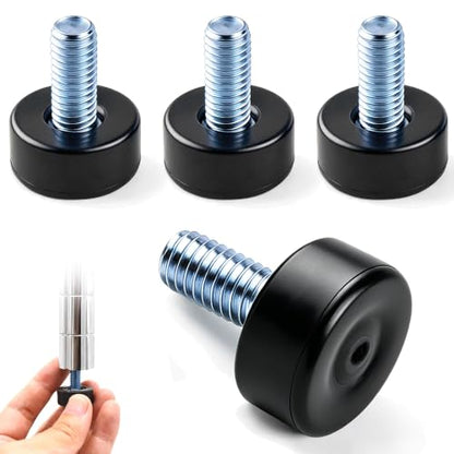 4 Pack Adjustable Furniture Levelers, 3/8"-16 UNC Threaded Leveling Feet for Tables, Chairs, Cabinets, Shelving, Sofa – Heavy Duty Floor Protectors - size: 4pcs 3/8"-16 UNC