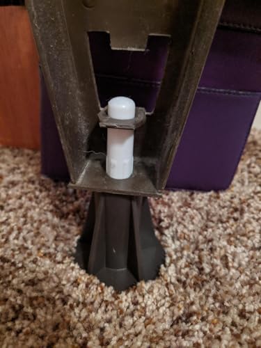 6PCS Steel Stem Plastic Bed Frame Feet to Replace Wheels. Sturdy and Protect Floor. Replacement Bed Feet with Plastic Inserts