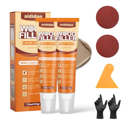 Wood Filler, Wood Putty, 2 Pack Natural Water-Based Wood Repair Kit - color: Natural