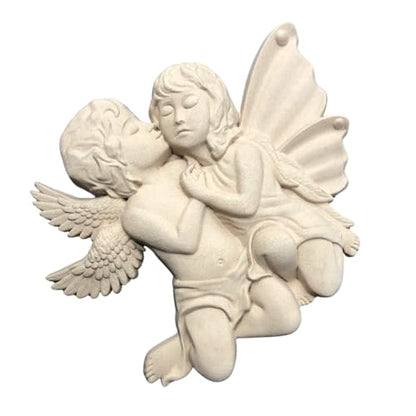 Woodubend WUB2027 Pack of 2 Angels 16x19cm Wood Appliques - Heat Bendable & Flexible Onlays - DIY Craft, Furniture & Home Decor - Easy to Apply & Paint - Versatile + Reusable - size: WUB2027