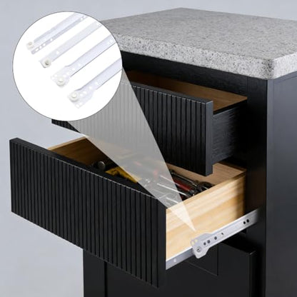 CRASPIRE 2 Pairs 10 Inch Drawer Slides White Coated Steel Drawer Track Removable Replaceable Bottom Mount Rails with Nylon Wheels Cabinet Slide Hardware Side Glides for Dresser Furniture Accessories - size: 9.84x0.75-1.38inch(25x1.9-3.5cm)