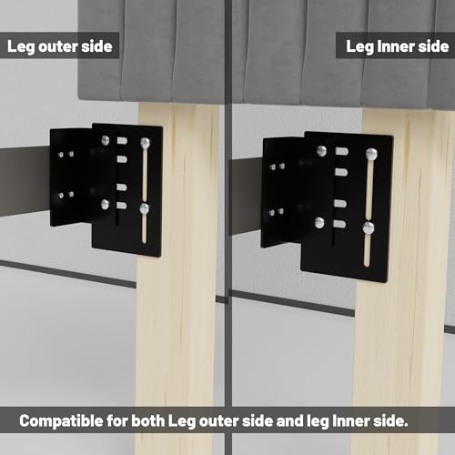 Greaton, Headboard Attachment Bracket – Heavy-Duty 1.4″ Steel Plate Set (2-Pack), Universal Bolt-On Mounting Hardware for Metal & Wood Bed Frames, Secure, Easy to Install.