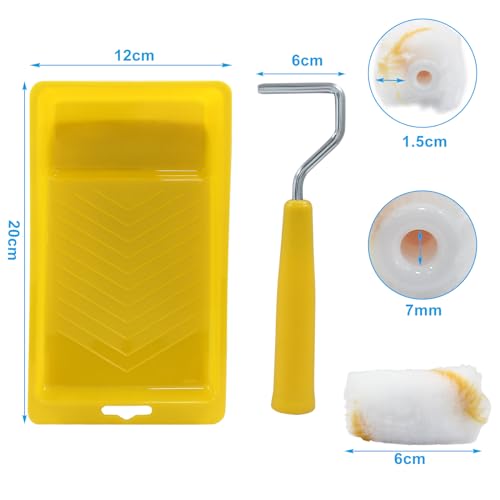 Litoexpe 2" Mini Paint Roller Kit with 6 Covers