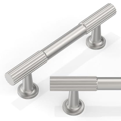10 Pack Brushed Satin Nickel Cabinet Pulls 3 Inch(76mm) Kitchen Cabinet Handles Cabinet Hardware for Drawer Pulls - color: Brushed Satin Nickel, size: 3" Hole Center