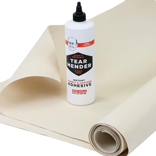TrailMax Outdoor Canvas Patch Kit to Repair Pop-Up Campers, Canvas Tents, Boat Covers, Tarps - size: 25 sf Canvas, 16 oz Tear Mender