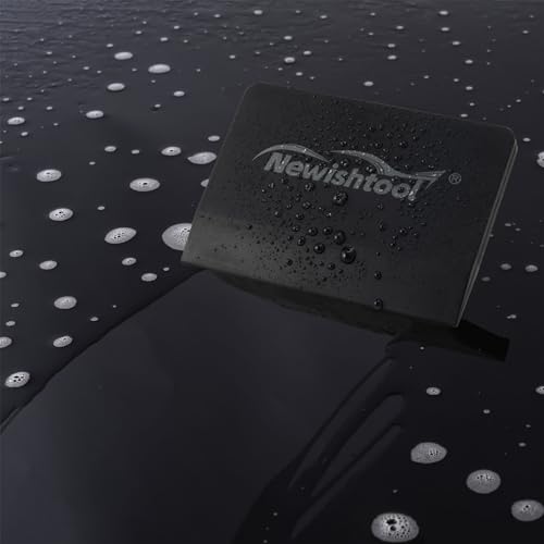 NEWISHTOOL Soft Silicone Small Squeegee for Vinyl, 2 PCS Rubber PPF Tool - color: Black