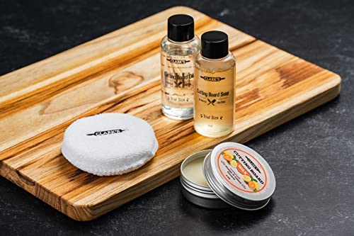 CLARK'S Cutting Board Care Kit, Includes Food Grade Mineral Oil, Cutting Board Cleaner, Wax, and a Buffing Pad, Food Safe Cutting Board Oil, Housewarming Gift Set - style: Gift Set