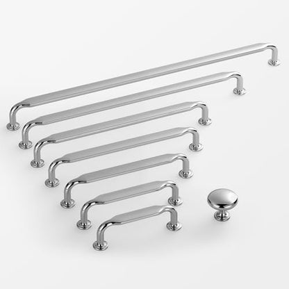 Lardmon 10 Pack Polished Chrome Round Cabinet Knobs 1.2 Inch(30.5mm) Dia. Mushroom Drawer Knobs Modern Single Hole Cabinet Pulls Solid Kitchen Knobs Cabinet Handles Kitchen Hardware for Dresser - color: Polished Chrome, size: 1.2 Inch Diameter, style: 10